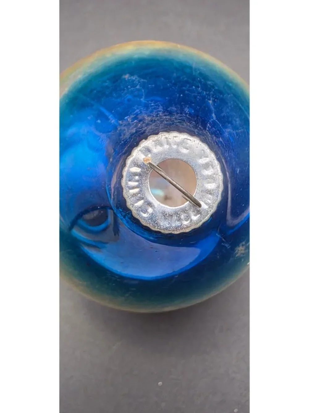 Vintage MCM Shiny Brite Ombre Tear Drop Mercury Glass Christmas Ornament